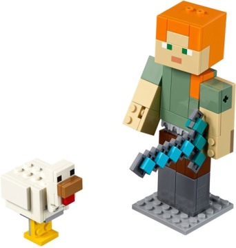 LEGO MINECRAFT 21149 БОЛЬШАЯ ФИГУРКА КУРИЦА АЛЕКС С МЕЧОМ
