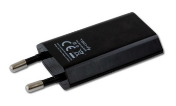 СЕТЕВОЕ ЗАРЯДНОЕ УСТРОЙСТВО 230В - USB 5В 1А SLIM ЧЕРНОЕ