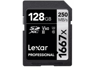 LEXAR Pro 1667X SDXC UHS-II U3 R250/W120 128G