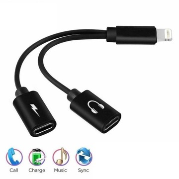 Rozdzielacz adapter lightning ipad iphone 2w1