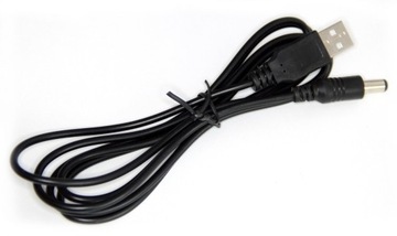 Kabel zasilający adapter USB-A - wtyk DC 2,1/5,5mm