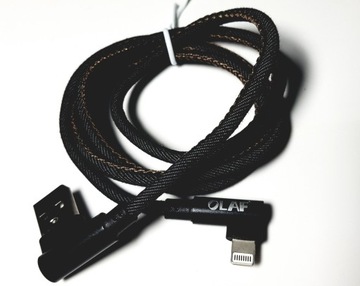 OLAF Kabel IPHONE USB 90 Stopni kątowy 1m NYLON