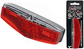 LAMPA NA BAGAŻNIK TYŁ X-LIGHT LED PRĄDNICA DYNAMO JY-553M 6V/ 0,6W ODBLASK