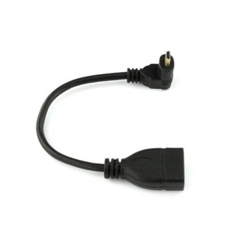 Угловой переходной кабель HDMI-micro-HDMI НИЖНИЙ, 16 см