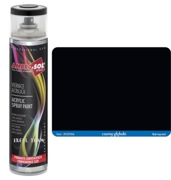 600 ml SPRAY CZARNY RAL 9005 matowy AMBROSOL 1445