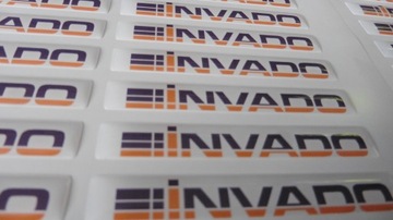 NAKLEJKI wypukłe 3D żelowe ŻYWICZNE folia LOGO Nadruk PREMIUM - 300 sztuk