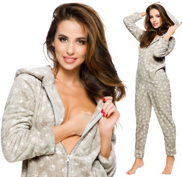 PIŻAMA CIEPŁY KOMBINEZON DO KARMIENIA ONESIE M