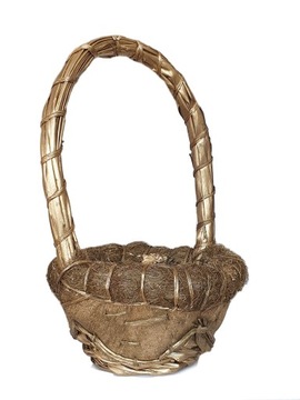 złoty KOSZ prezentowy KOSZE kora palmy 38 cm