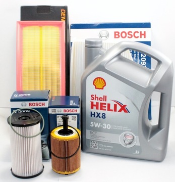 FILTRY+OLEJ SHELL 5W30 5L VW PASSAT B6 1.9 2.0 TDI