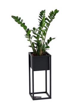 Kwietnik Metalowy Stojący Stojak na kwiaty czarny 50cm skrzynka LOFT
