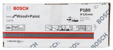 Papier ścierny na rzep 125mm GR.180 BOSCH