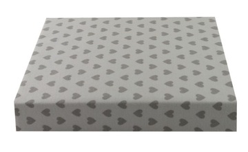 OLKA Prześcieradło JERSEY z gumką 120x60 sz.serca