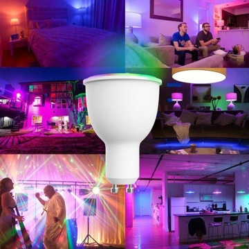 ЦВЕТНАЯ УМНАЯ СВЕТОДИОДНАЯ ЛАМПА RGBW 4,5 Вт GU10 2700K