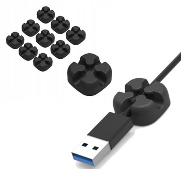 Органайзер-держатель самоклеящийся для перекрестных кабелей, 10 шт, лента 3М