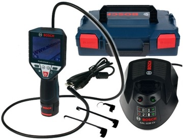 Инспекционная камера Bosch GIC 120C, аккумулятор 2 Ач, зарядное устройство L-Boxx microSD 4 ГБ