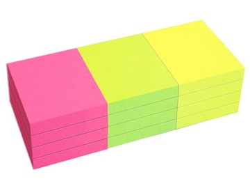 Karteczki samoprzylepne kolorowe bloczek notes 50x40mm 12x80 szt 960 kartek