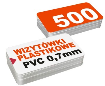 KARTY PLASTIKOWE wizytówki pvc 0,7mm PCV 500 szt