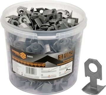 Зажимы/зажимы для выравнивания плитки Vorel 400 шт.