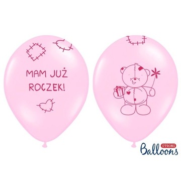 Balony na ROCZEK Pierwsze Urodziny Balon Różowy