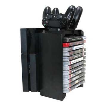 PODSTAWKA STACJA 2 PADY STOJAK 12 GRY PS4 SLIM PRO