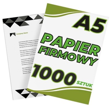 PAPIER FIRMOWY A5 z NADRUKIEM Full Color 1000 szt.