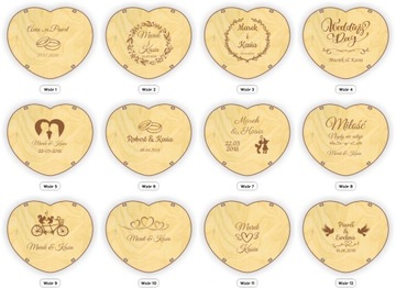 Деревянная шкатулка для обручальных колец, гравировка свадебное СЕРДЦЕ