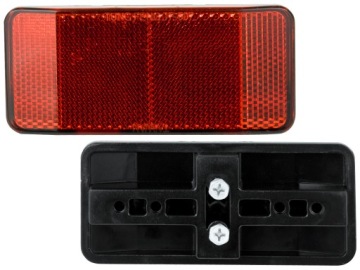 ODBLASK tylny PROSTOKĄTNY na BAGAŻNIK czerwony