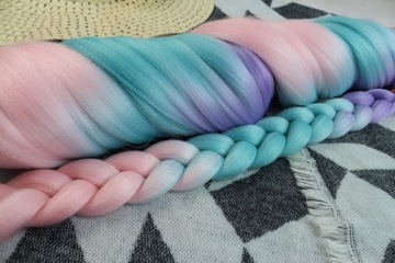 СИНТЕТИЧЕСКИЕ волосы для косичек ЦВЕТНЫЕ косички НАРАЩИВАНИЕ ВОЛОС ОМБРЕ