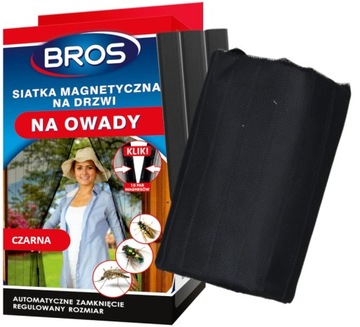 SIATKA MAGNETYCZNA NA DRZWI NA OWADY KOMARY MUCHY OSY MESZKI BROS 100x220