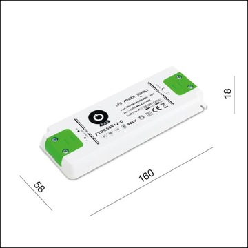 БЛОК ПИТАНИЯ СВЕТОДИОДОВ Трансформатор для светодиодов 12 В 50 Вт, сертификат TUV