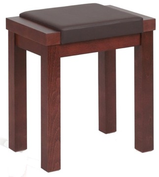 Taboret LINEA drewniany tapicerowany stołek bejca
