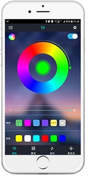 LED wnętrza kabiny auta RGB 4x20cm BLUETOOTH