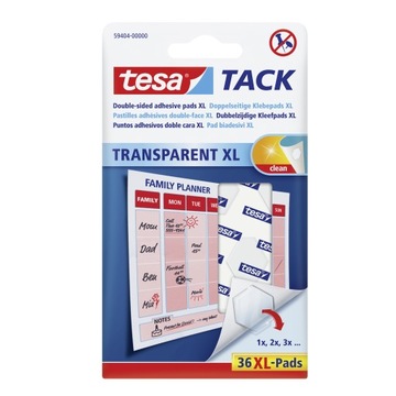 TESA PŁATKI SAMOPRZYLEPNE XL BEZBARWNE 59404
