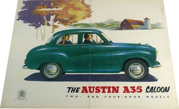 AUSTIN A35 prospekt angielski 1957