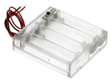 Koszyk pojemnik na baterie 4xR6 AA korpus