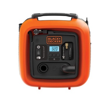 КОМПРЕССОР АВТОМОБИЛЬНЫЙ НАСОС 12В 11 Бар 3 КОНЦА BLACK DECKER ASI400