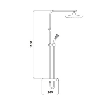 НАБОР ДЛЯ ВАННЫ MEXEN CUBE ХРОМИРОВАННЫЙ ТЕРМОСТАТ