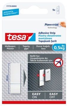 Plastry montażowe do tapety i tynku tesa 9 szt