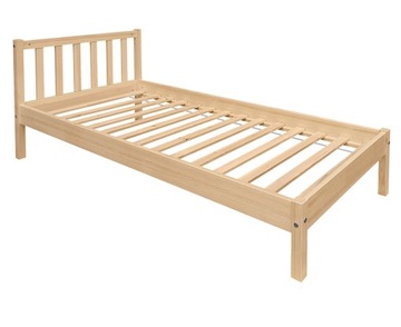 Łóżko drewniane Berno 90x200 niemalowane
