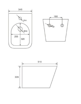 СИДЕНЬЕ ДЛЯ БИДЕ MEXEN TEO ЧЕРНЫЙ МАТОВЫЙ