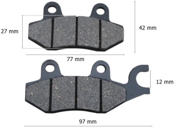ЗАДНИЕ ТОРМОЗНЫЕ КОЛОДКИ FA165 WILGA LONGJIA ROMET GY6 КРАСНЫЙ ТЮНИНГ