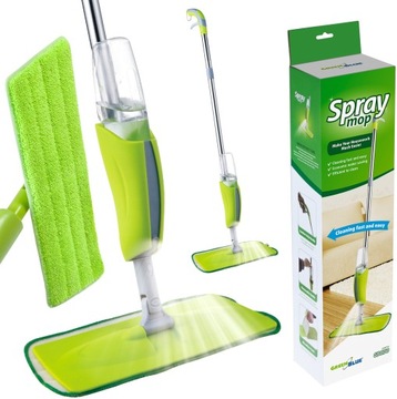MOP PŁASKI ZE SPRYSKIWACZEM 400ml MIKROFIBRA 2 wkłady GreenBlue GB830