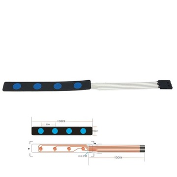 Klawiatura membranowa 4 klawisze 1x4 ARDUINO FV