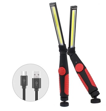 LAMPA WARSZTATOWA COB LED LATARKA USB AKUMULATOR