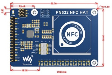 RFID 13,56 МГц PN532 NFC HAT Raspberry Pi ARDUINO