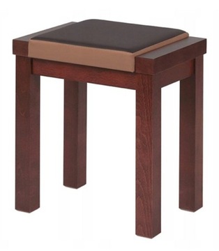 Taboret Linea miękki tapicerowany kuchenny drewno