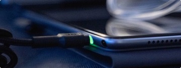 Комплект из 3 кабелей USB — USB-C длиной 2 м со светодиодной подсветкой Quick Charge 3.0