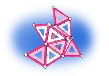 Geomag МАГНИТНЫЕ БЛОКИ Розовые 68 шт. ГЕО-342 розовый