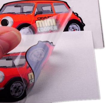 NAKLEJKI PRZEŹROCZYSTE 4x8 cm ETYKIETY 100 sztuk