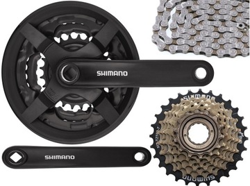 Шатун Shimano FC-TY301 42/34/24 170 мм 6/7/8 скоростей черный